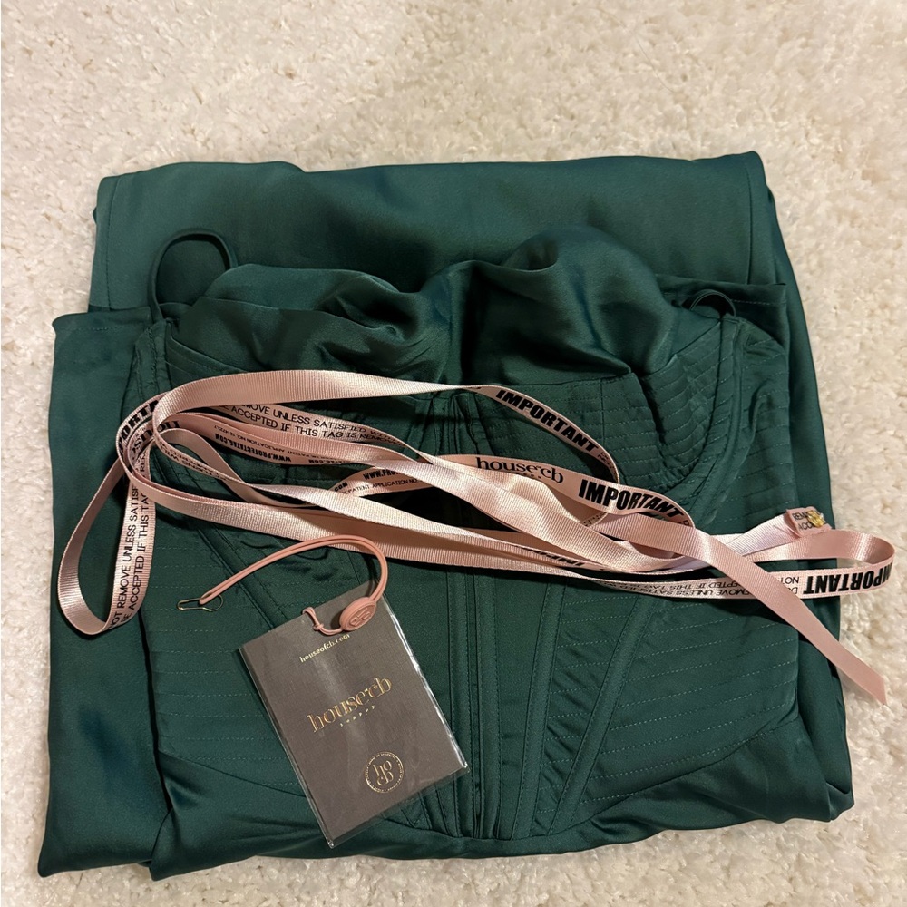 House of CB Charmaine Corset Dress in Pine - Picture 12 of 14